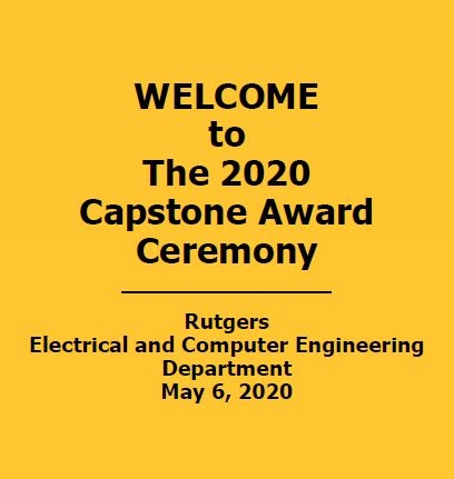Welcome to the 2020 Capstone Award Ceremony Graphic
