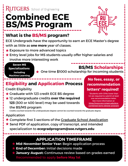 flyer about the BS/MS program