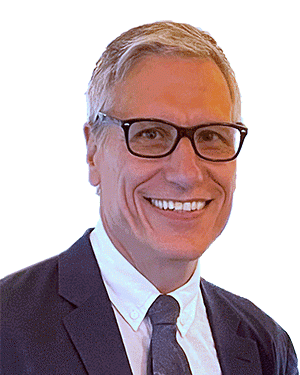 Headshot of male with short grey hair wearing eyeglasses.